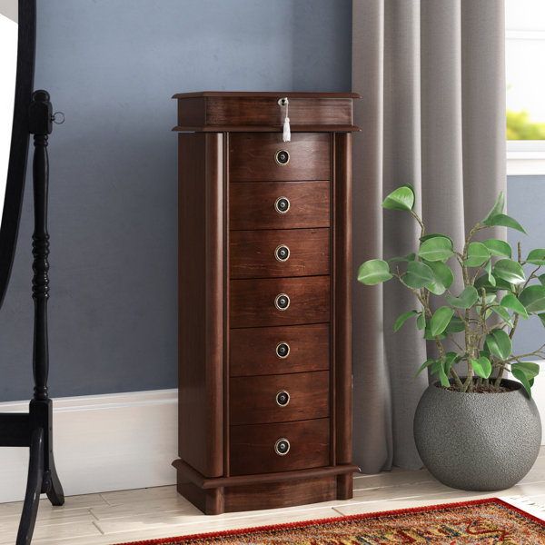 Tall standing jewelry cabinet sales